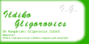 ildiko gligorovics business card